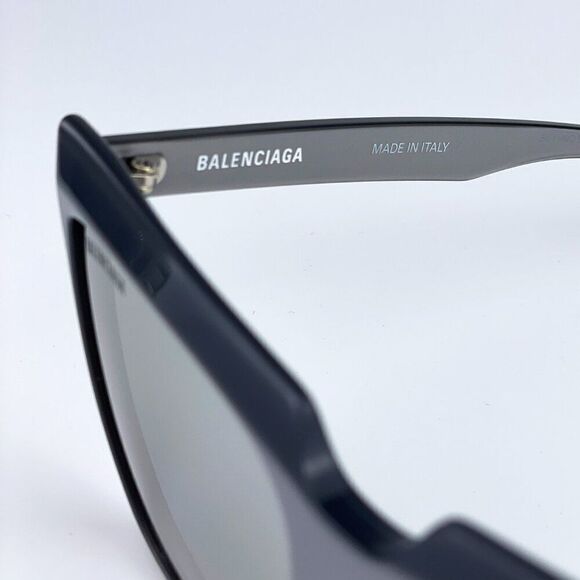 SALE! NEW Balenciaga BB0046S 006 Silver Mirrored Square Cat Eye Women Sunglasses main image 10